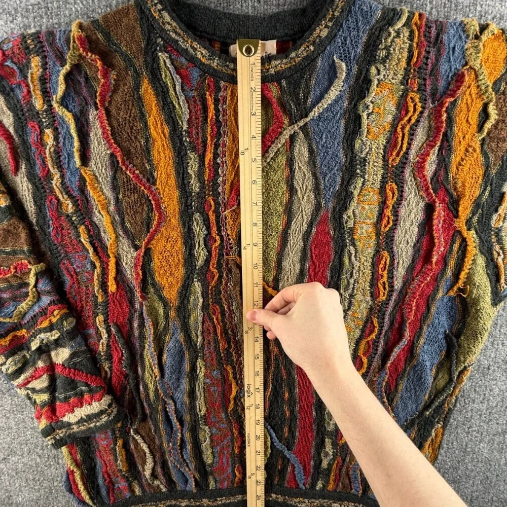 Coogi Classic Linen Blend Australia Sweater XL Pullover Colorful Authentic - Picture 6 of 16
